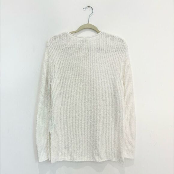 Vince $325 Texture Rib Tunic in Optic White - Picture 7 of 10